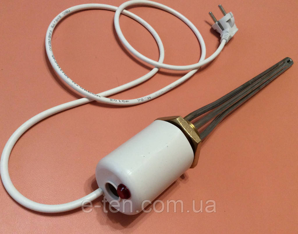 Тэн нержавейка 1000W (Турция) на резьбе 1 1/4" для чугунных батарей с турецким терморегулятором (с колпаком) - фото 6 - id-p437991975