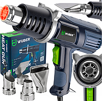 Фен будівельний Wuber 2000Вт 600°C з регулюванням температури (Польща)