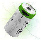 4 Акумулятори CR123A з входом заряджання TYPE-C + футляр + 2 кабелі, фото 4