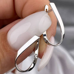 Срібні сережки родовані без каменів (2,1 см) РН-639