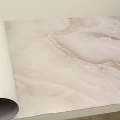 Гнучке кольорове скло на стіл з мармуровим малюнком,  ширина 100 см 800 мк