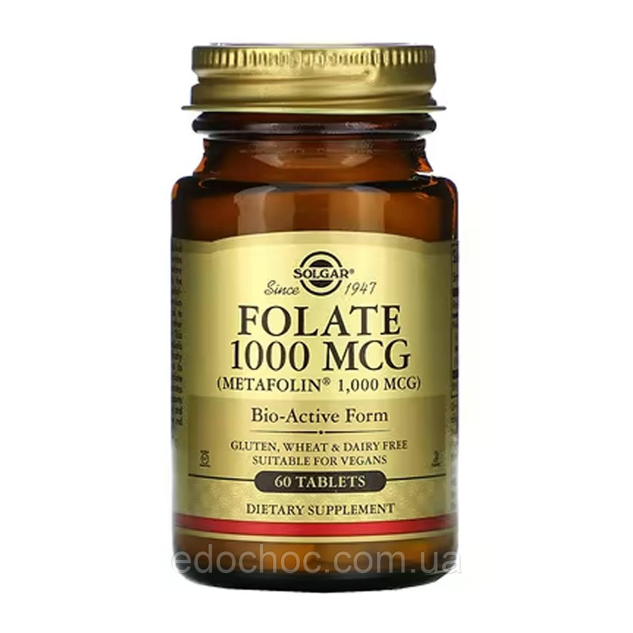 Фолат (Folate as metafolin) 1000 мкг 60 таблеток SOL-53595