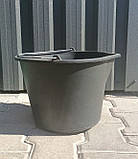 Відро пластикове господарське будівельне 10 літрів з носиком і мірною шкалою з дужкою легке та зручне для зберігання і перенесення, фото 4