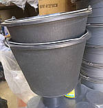 Відро пластикове господарське будівельне 10 літрів з носиком і мірною шкалою з дужкою легке та зручне для зберігання і перенесення, фото 6