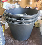 Відро пластикове господарське будівельне 10 літрів з носиком і мірною шкалою з дужкою легке та зручне для зберігання і перенесення, фото 7