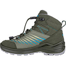Черевики для туризму дитячі LOWA Zirrox II GTX MID Jr 641129 olive/skyі, фото 3
