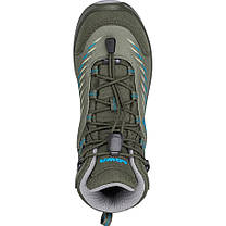 Черевики для туризму дитячі LOWA Zirrox II GTX MID Jr 641129 olive/skyі, фото 6