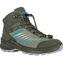 Черевики для туризму дитячі LOWA Zirrox II GTX MID Jr 641129 olive/skyі, фото 4