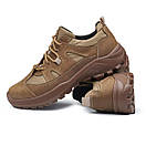 Тактичні Демісезонні кросівки койот шкіряні кросівки армійські бежеві кросівки військові на осінь, фото 3