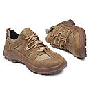 Тактичні Демісезонні кросівки койот шкіряні кросівки армійські бежеві кросівки військові на осінь, фото 5