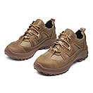 Тактичні Демісезонні кросівки койот шкіряні кросівки армійські бежеві кросівки військові на осінь, фото 7