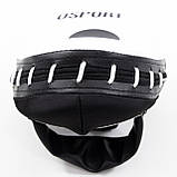 Лапы боксерские (для бокса) гнутые из кожвинила OSPORT Pro (bx-0090) Черно-белые, фото 11