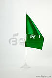 Прапорець Саудівської Аравії, 13,5х25 см, атлас щільний,2-х сторонній, фото 2