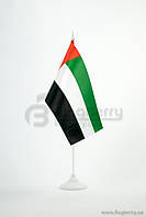 Прапорець ОАЕ, 13,5х25 см, атлас щільний,2-х сторонній