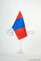 Прапорець Монголії, 13,5х25 см, атлас щільний,2-х сторонній