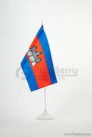 Прапорець Камбоджа, 13,5х25 см, атлас щільний,2-х сторонній