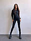 Облягаючий жіночий комбінезон з відкритою спиною та розрізами на грудях (р. 42, 44) 66KO3704Е, фото 7