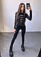 Облягаючий жіночий комбінезон з відкритою спиною та розрізами на грудях (р. 42, 44) 66KO3704Е, фото 9