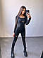 Облягаючий жіночий комбінезон із розрізами декорованими шпильками (р. 42, 44) 66KO3705Е, фото 2