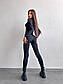 Облягаючий жіночий комбінезон із розрізами декорованими шпильками (р. 42, 44) 66KO3705Е, фото 3