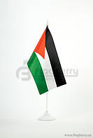 Прапорець Йорданії, 13,5х25 см, атлас щільний,2-х сторонній