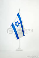 Прапорець Ізраілю, 13,5х25 см, атлас щільний,2-х сторонній