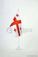 Прапорець Грузії, 13,5х25 см, атлас щільний,2-х сторонній