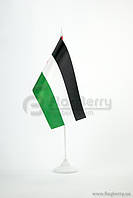 Прапорець Держави Палестина, 13,5х25 см, атлас щільний,2-х сторонній