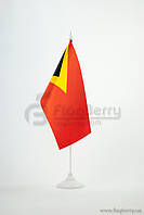 Прапорець Східний тимор, 13,5х25 см, атлас щільний,2-х сторонній