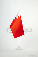 Прапорець Бахрейн, 13,5х25 см, атлас щільний,2-х сторонній