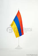 Прапорець Вірменії, 13,5х25 см, атлас щільний,2-х сторонній