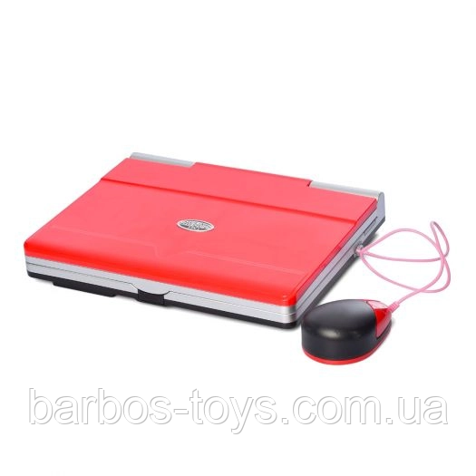 Інтерактивний дитячий ноутбук LIMO TOY SK7073 навчальний комп'ютер 3 мови та 35 функцій з мишкою 3 червоний