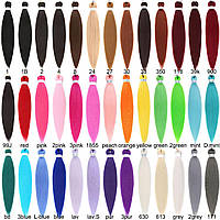 Канекалон Easy Braid однотонный EZ Длина 65см Вес 90 грам Низкотемпературный материал 100-150°С