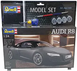 Збірна модель-копія Revell набір Автомобіль Audi R8 рівень 4 масштаб 1:24 (RVL-67057)