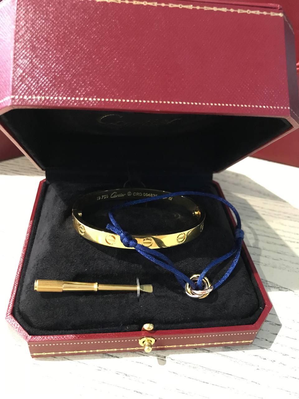 Cartier браслет цвях і браслет нитка жовто-блакитна / Cartier браслет і шовковий браслет