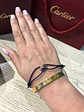 Cartier браслет цвях і браслет нитка жовто-блакитна / Cartier браслет і шовковий браслет, фото 3