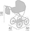 Коляска для ляльок DeCuevas Koala 80079 НОВИНКА 2024! Складаний механізм із кошиком і сумкою, фото 2