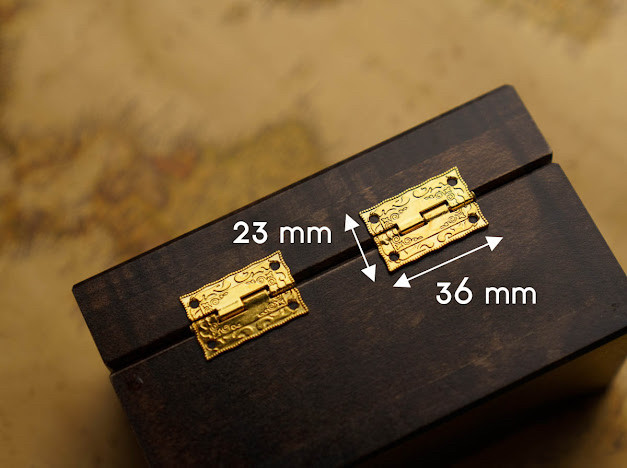 Петля накладна декоративна. Колір "золото". 36х23мм, фото 1