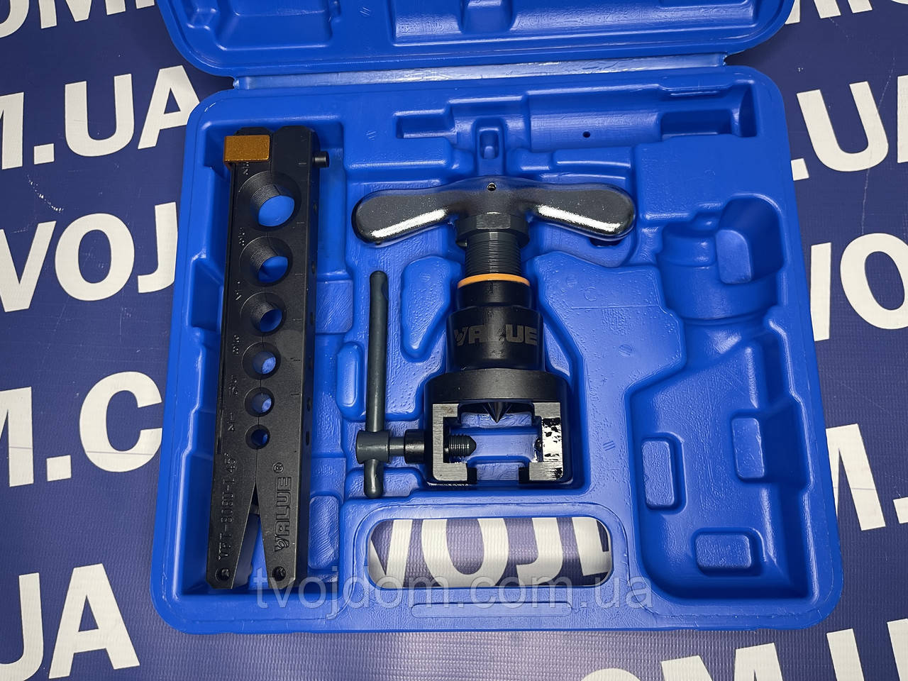 Набір для обробки труб VALUE VFT 808U-I з обмежувачем для труби (планка, вальцювання), фото 1