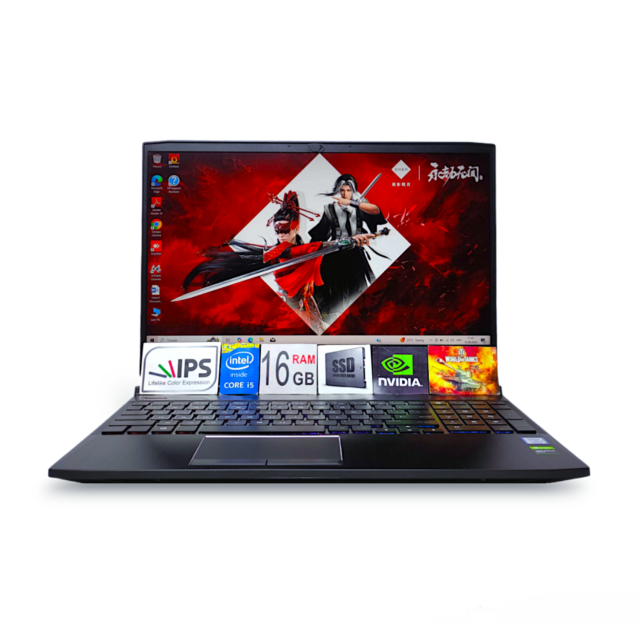 Ігровий ноутбук HP OMEN 15.6" IPS FHD Core i5-9300H 16GB Ram SSD 128GB+1TB HDD Nvidia GTX 1650 4GB