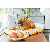 Лежанка для собак WAUDOG Relax, малюнок "Апельсини", зі змінним чохлом , S, Ш 55 см, Дл 40см