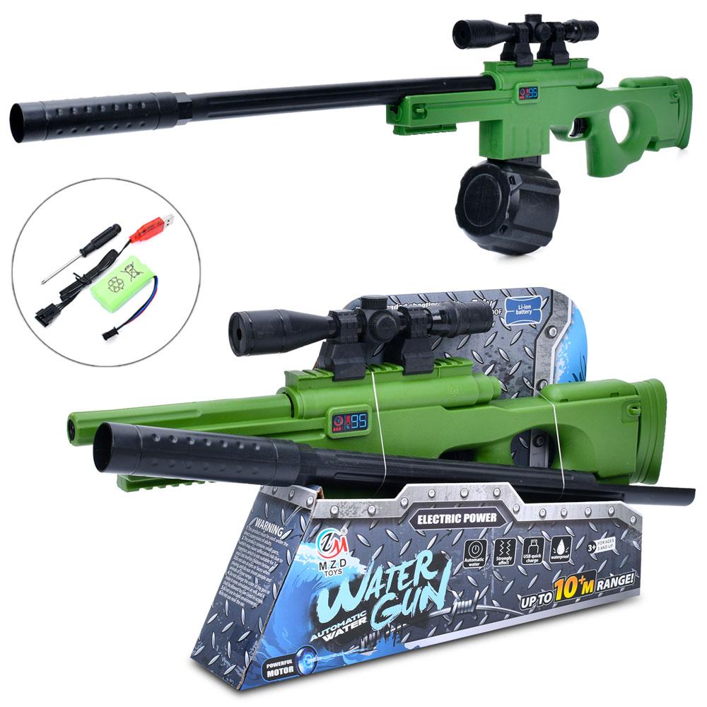 Водяний акумуляторний автомат Water Gun M101C з прицілом, розмір 87 см, USB зарядний, на 10 м