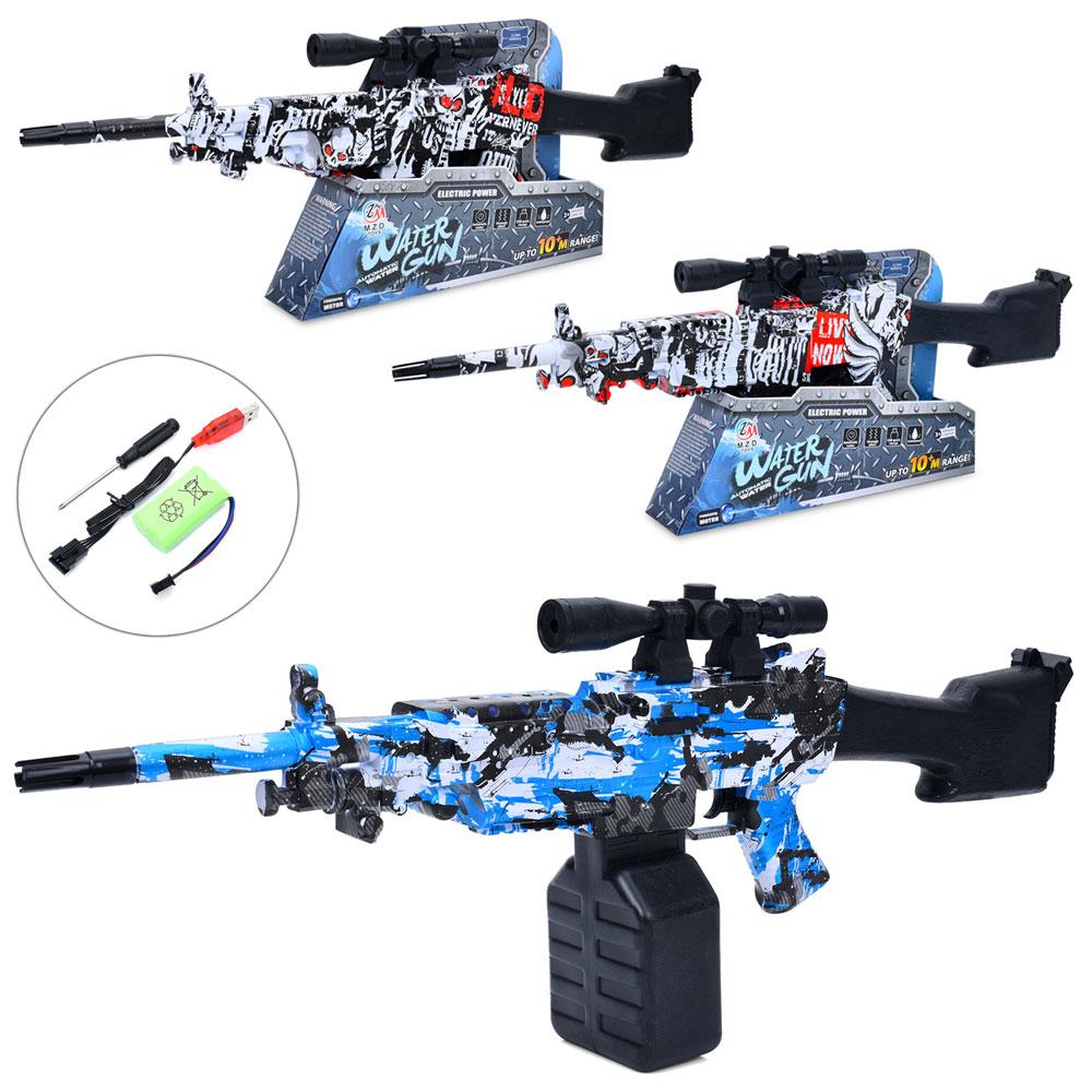 Водяний акумуляторний автомат Water Gun M303-BC з прицілом, розмір 75 см, USB зарядний, на 10 м