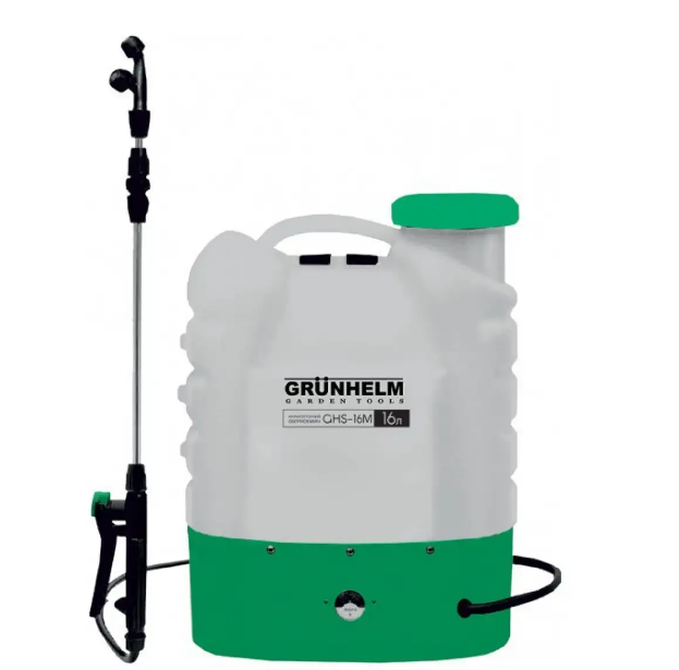 Обприскувач акумуляторний GRUNHELM GHS-16М (об.16л.,роб.тиск 2-4Bar), фото 1