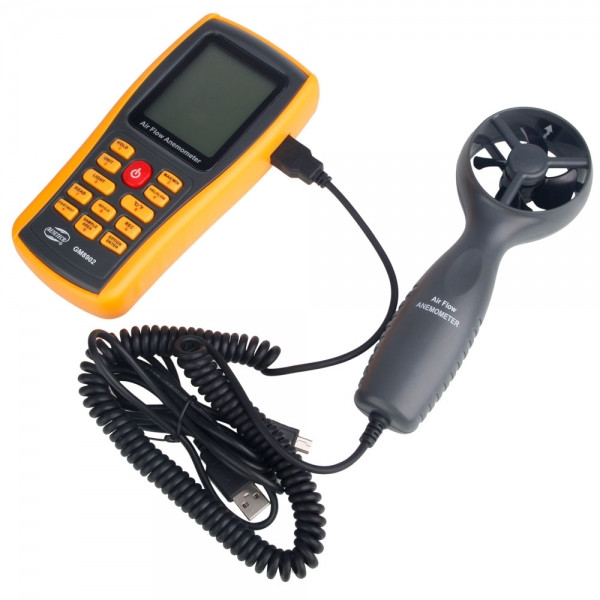 Анемометр Benetech GM8902 (0.3-45m/s 0-45ºC 0-999900m3/min) USB Пам'ять 50 Китай