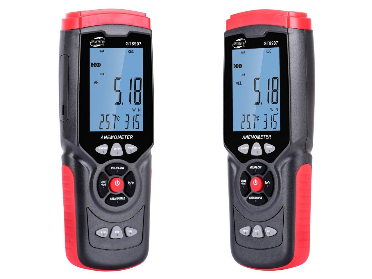 Анемометр Benetech GT8907 (0.3-45 m/s; 0-999900 m³/min; 10-90%; 0.0°C-45.0°C) Китай