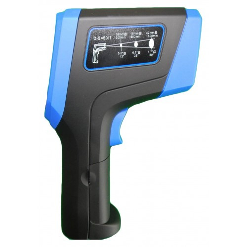 Пірометр FLUS IR-870 (-50…+1980 С) з термопарою К-типу (-50℃ до +1370℃) 50:1, картою пам'яті, ПЗ, Китай