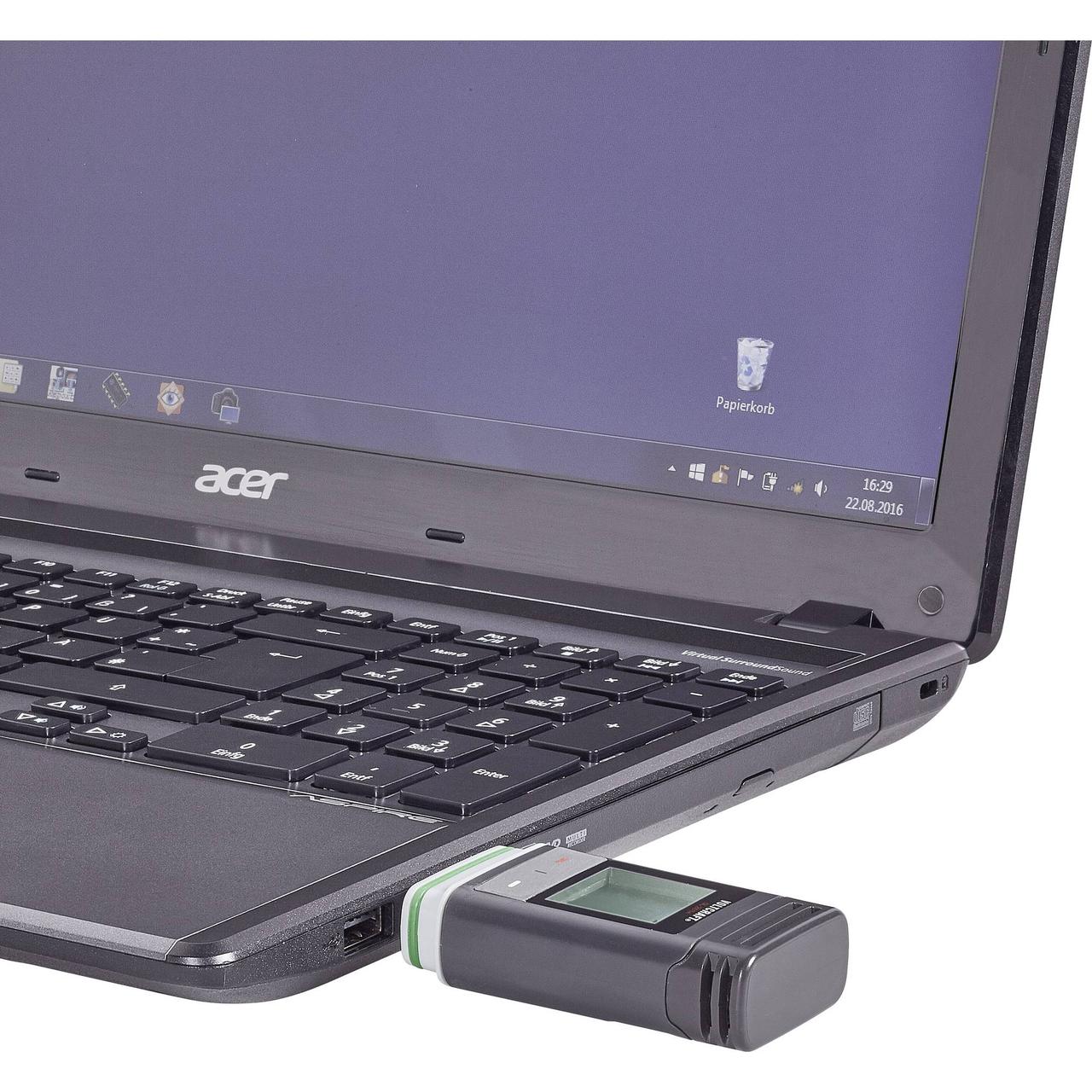 Реєстратор температури вологості та тиску Voltcraft DL-220THP (-30...+60°C; 0-100%) IP65 Великобританія