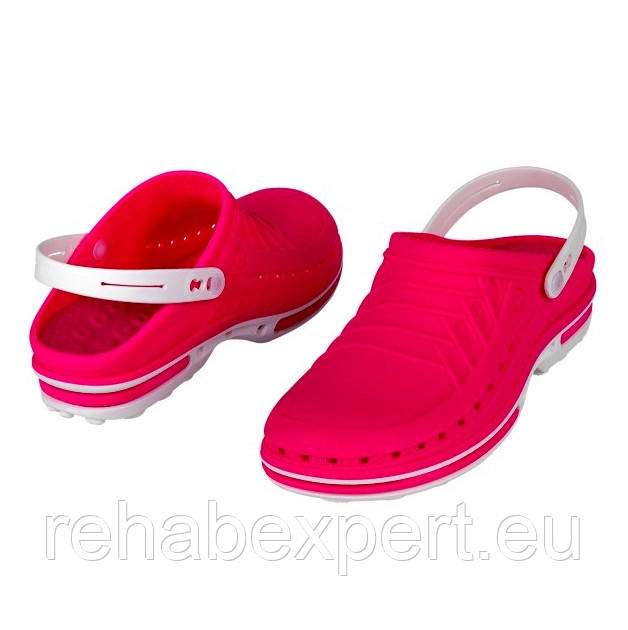 WOCK Clog 03 + Strap White Pink Спеціалізована взуття, з підвищеною стійкістю.
