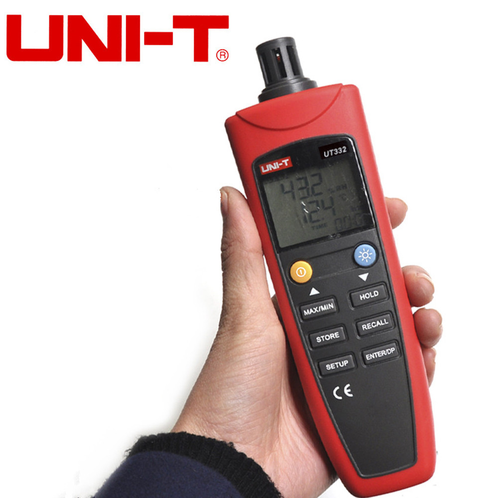 Термогігрометр UNI-T UT332+ Т від -20 °С до 60 °С RH від 0 % до 100 % USB-інтерфейс точка роси Китай